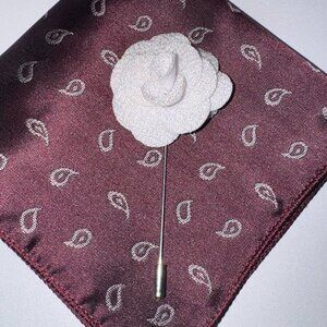 NEW! Pocket Square & Coordinating Lapel Pin